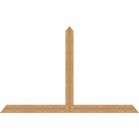 Ekena Millwork Portland Timber Gable Bracket, Western Red Cedar, 96"W x 60"H x 1 1/2"D x 5 1/2"F, 15/12 Pitch GBW096X60X0206POR00SWR